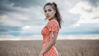 Alina Sabirova, outdoor, beautiful woman, 2020 HD wallpaper