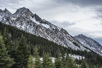 Landscape, Nature, Snow, Mountain, Vertex, Top, Forest HD wallpaper