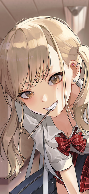 Mischievous Blonde Schoolgirl — Anime , school uniform, Anime, girl, anime girl HD phone wallpaper