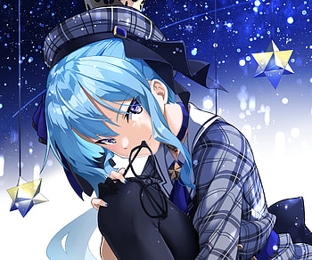 Hoshimachi Suisei ,, hololive, Hoshimachi Suisei, Anime, Virtual Youtuber HD wallpaper