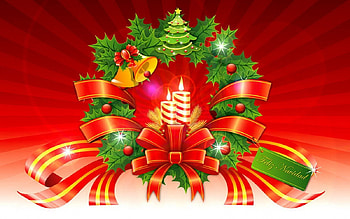 Christmas wreath, colorful, nice, holiday, circle, new year, pretrty, ribbon, balls, beautiful, bells, fresh, branch, decoration, candle, christmas, red, lovely, wreath HD wallpaper