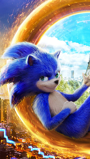 Sonic the Hedgehog Poster, quality, Eye-catching colors, Cinematic artwork HD phone wallpaper