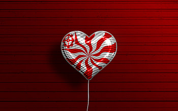 I Love Mulhouse, , realistic balloons, red wooden background, Day of Mulhouse, french provinces, flag of Mulhouse, France, balloon with flag, Provinces of France, Mulhouse flag, Mulhouse HD wallpaper