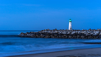 Walton Lighthouse in Santa Cruz California HD wallpaper