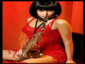lady in red, passion, saxo, red, beauty HD wallpaper