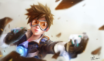 Tracer Overwatch Artwork , tracer, overwatch, games, xbox-games, ps-games, pc-games, artwork HD wallpaper