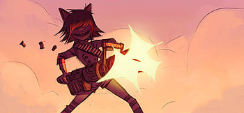 Machine Gun Melody - Gorillaz-Style, music, Gorillaz, machine gun HD wallpaper