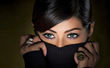 Beautiful Eyes, Brunette, pretty, Eyes, Face, people, Female HD wallpaper