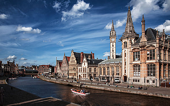 Ghent city day, Flanders Belgium HD wallpaper