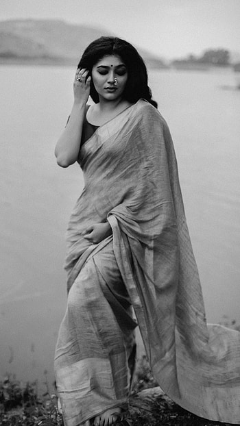 Samyukta hornad, kannada actress, , saree beauty HD phone wallpaper