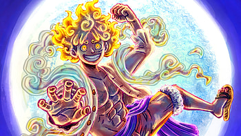 Yellow Hair Gear 5 Monkey D. Luffy Colorful Art One Piece HD wallpaper