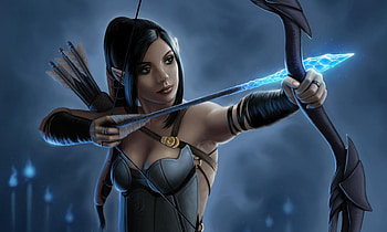 girl_elf_arrow_crossbow, amit, omdave, matu, hrdave HD wallpaper