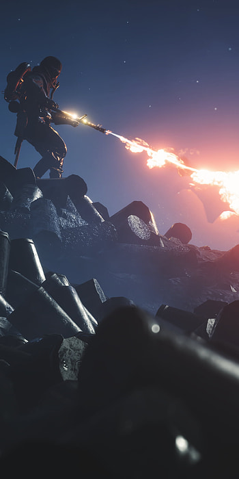 Night Fury: Battlefield 1 Flamethrower Soldier, soldier, night, video game, Battlefield 1 HD phone wallpaper