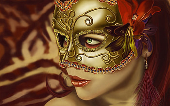 *** Woman in carnival mask ***, kobieta, karnawal, zabawa, maska HD wallpaper