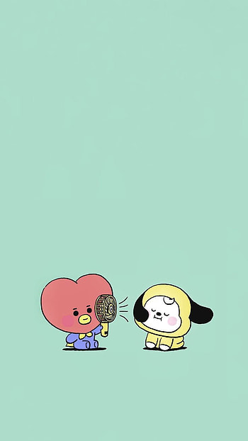 Tata & Chimmy, bts, art HD phone wallpaper