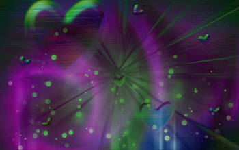 swirly heart burst, hearts, colors, sparkles, abstract HD wallpaper