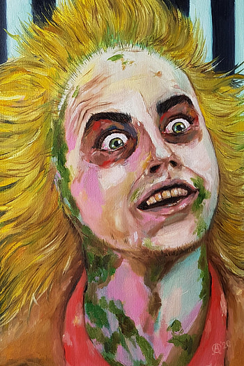 Artwork, Michael Keaton (Beetlejuice) HD phone wallpaper
