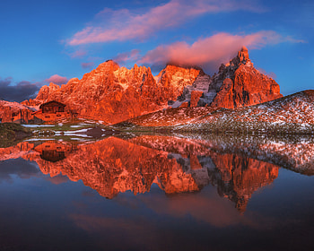 Landscape, Nature, Mountains, Lake, Reflection, House HD wallpaper
