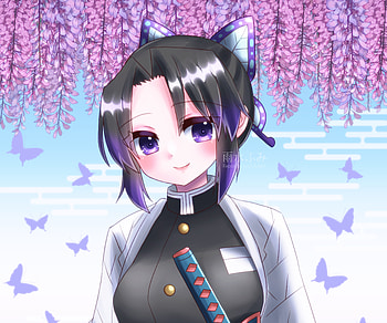 Shinobu Kochou, Shinobu Kochou, Anime, Demon Slayer: Kimetsu no Yaiba HD wallpaper