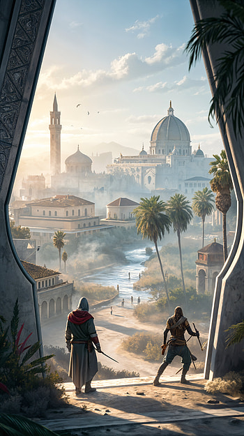 Assassin's Creed: Epic Adventure , Assassin's Creed, landscape, adventure HD phone wallpaper