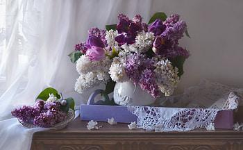 Flowers, Likac, Vase, Napkin, Branches HD wallpaper