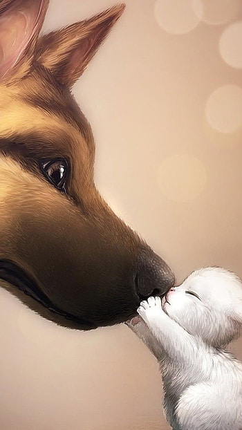 Cartoon Dog, Anime Dog, Cute Animal HD phone wallpaper
