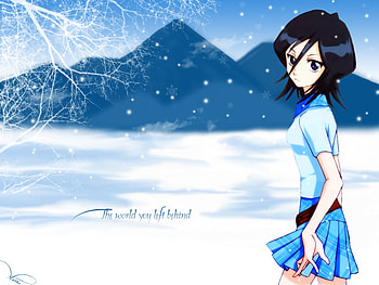 Rukia, blue, bleach HD wallpaper