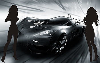 Fast Lane, models, black, people, cars HD wallpaper