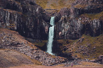 Nature, Stones, Mountains, Waterfall HD wallpaper