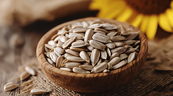 Sunflower Seeds: A Delight, food, Sunflower seed, bowl, wooden HD wallpaper