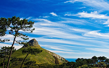 Nature, Trees, Sky, Clouds, Mountain, Freshness, Purity HD wallpaper