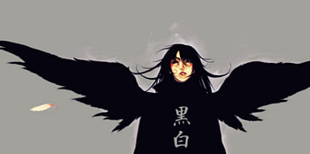 Dark Angel, wings, girl, black, anime HD wallpaper