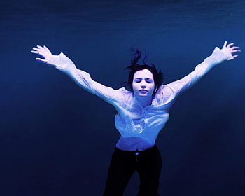 Beautiful Girl Swimming Deeply Underwater, beautiful girl, swimming, deeply, bookcover, underwater, peaceful HD wallpaper