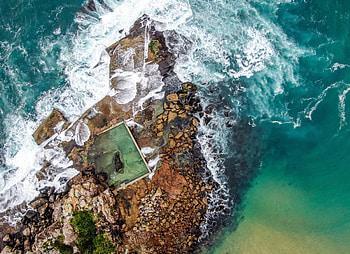 Nature, Sea, Rock, View From Above, Stone HD wallpaper