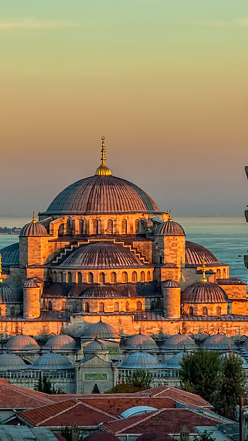 Sultan Ahmed Mosque, Istanbul Sunrise, Architecture HD phone wallpaper