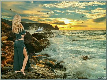 goodbye to summer, oceans, goodbye summer, sky, nature, woman HD wallpaper