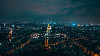 Paris Nightscape: City Lights Under the Stars, Paris, night HD wallpaper