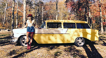 Cowgirls Nomad, cowgirls, Chevy, woods, boots, nomad, hats HD wallpaper