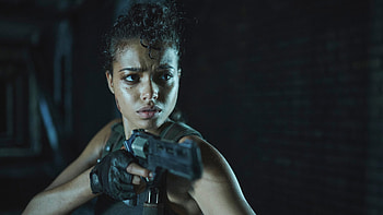 Ella Balinska, Lance Reddick, Ahad Raza Mir, Paola Nunez, Siena Agudong, Tamara Smart, Adeline Rudolph Resident Evil HD wallpaper
