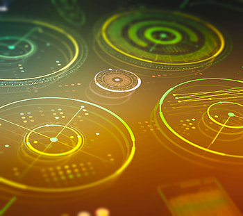 Abstract, Circles, Neon, Digital, Hologram HD wallpaper