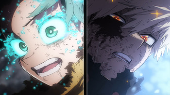 Split Rivalry: Izuku Midoriya vs Katsuki Bakugo — MHA, Anime, My Hero Academia, Izuku Midoriya, Katsuki Bakugou HD wallpaper