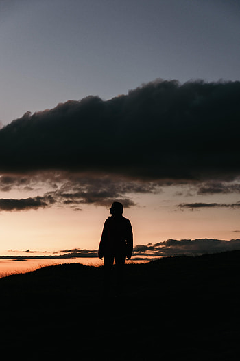 Alone, Dark, Silhouette, Girl, Loneliness, Lonely HD phone wallpaper