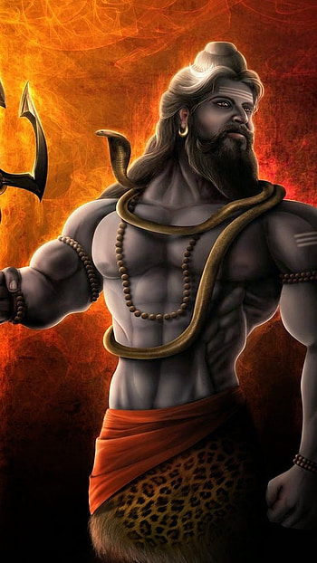 Mahakal Ke, Mahadev, Painting, Sketch HD phone wallpaper