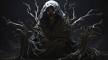 Horrifying Entity Emerging, scary, dark, Entity, forest, monster HD wallpaper