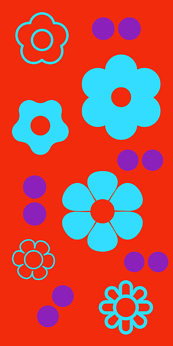 Flowers, red, aqua HD phone wallpaper