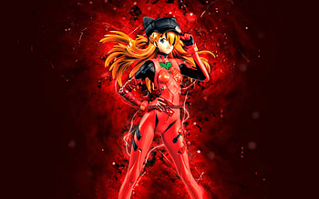 Asuka Langley Sohryu, , red neon lights, Evangelion, manga, Neon Genesis Evangelion, Soryu Asuka Rangure, Asuka Langley Sohryu Evangelion HD wallpaper