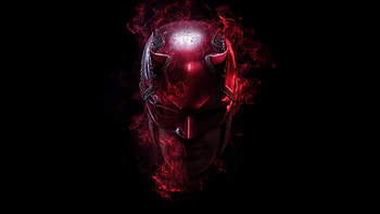 Dardevil Reflection, daredevil, mask, superheroes, artwork, art, digital-art, black, dark HD wallpaper
