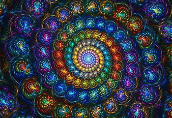 fractal, colors, balls, spiral HD wallpaper