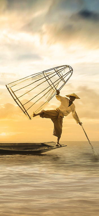 Fisherman, Fishing boat, , Capturing the essence HD phone wallpaper