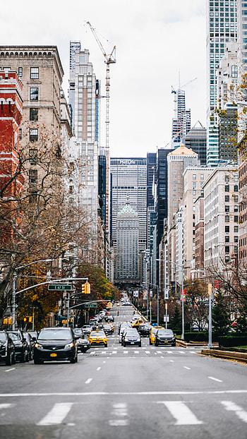 Cities, Auto, Architecture, City, Building, Road HD phone wallpaper